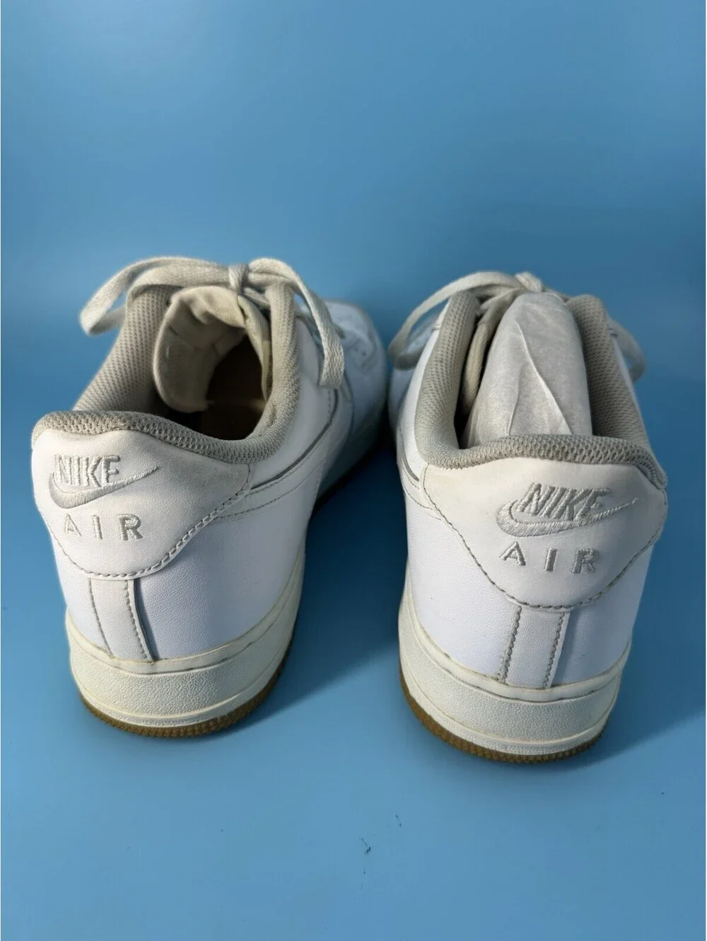 Nike Air Force 1 07 LV8 FB8971-100 White Reflective Swoosh Men Size 13 Gum Sole